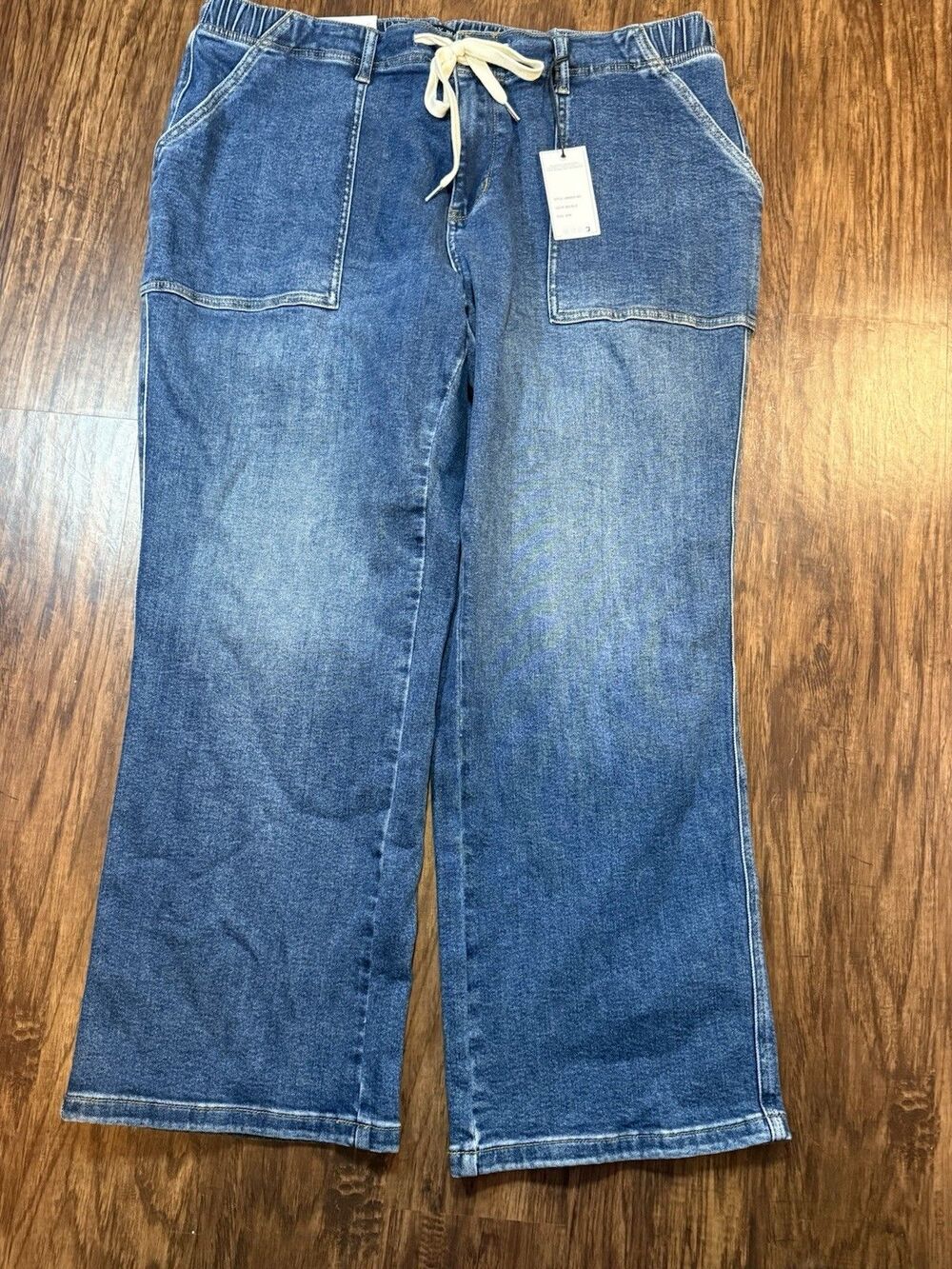 Judy Blue Women’s Plus 20W High Rise Drawstring Wide Leg JB88856 New - Picture 2 of 7